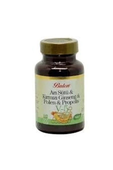 V-5 Arı Sütü Ginseng Polen Propolis Tablet 60 Kapsül - 3