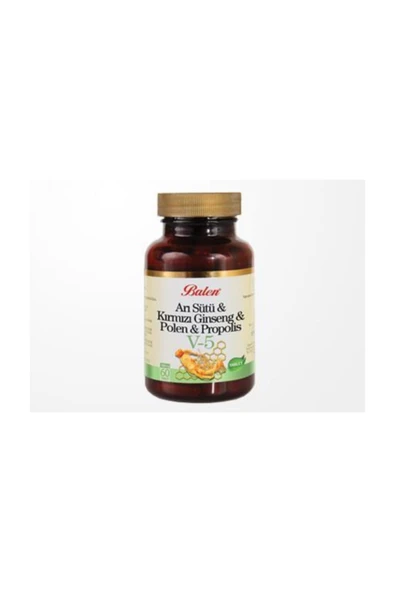 V5 Arı Sütü Kırmızı Ginseng Polen Propolis 1015 Mg 60 Table