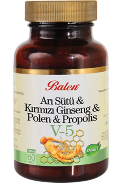 Arı Sütü K.gins Polen Prop. Kar. Tablet V-5 1000 Mg 60 Kapsül