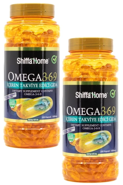 Omega 3-6-9 1000mg 200 Kapsül X 2 Adet