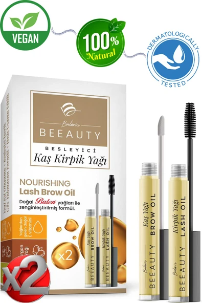 2 Adet Kaş Yağı & Kirpik Yağı - (Amla Yağı - Argan Yağı - E Vitamini)