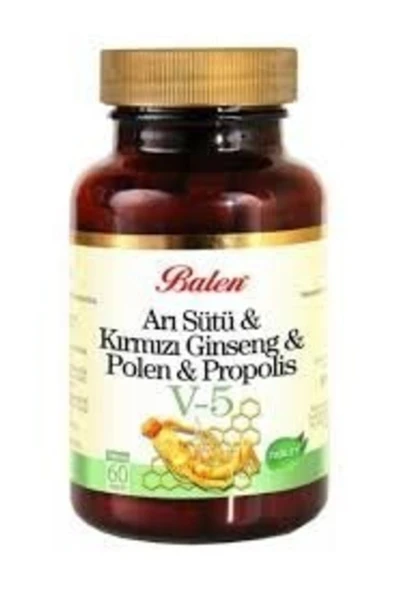 V-5 Arı Sütü Ginseng Polen Propolis Tablet 60 Kapsül - 2