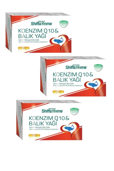 Koenzim Q10 & Balık Yağı 30 Kapsül X 3 Adet