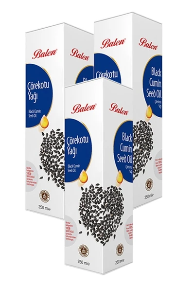 3 Kutu Çörekotu Yağı Çörek Otu 250 Ml Soğuk Pres Saf Çörekotu Yağı Top.750ml.