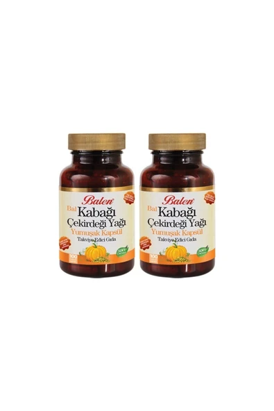 Bal Kabağı Çekirdeği Yağı 100 Kapsül X 1380 mg X 2 Kabak
