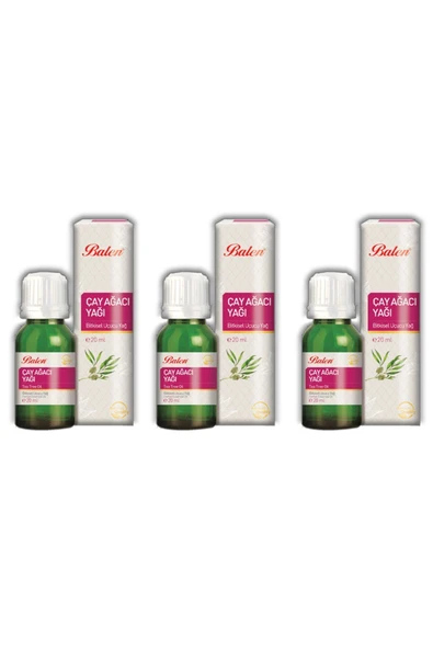 Çay Ağacı Yağı-hint Defnesi Yağı (DİSTİLASYON) 20 ml 3 Adet
