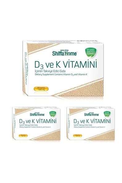 D3 Ve K2 Vitamini X 3 Adet
