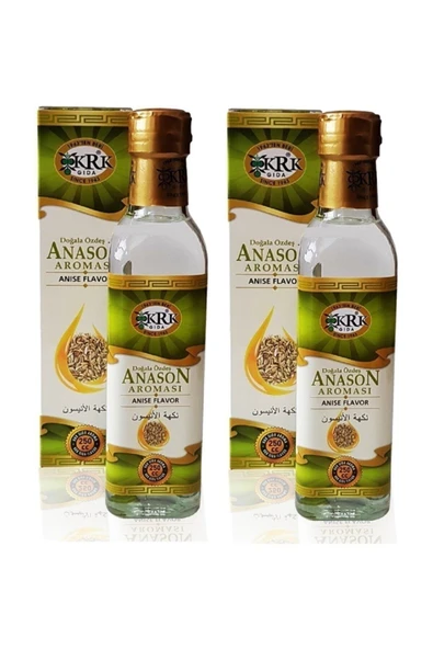 Anason Aroması 250 ml 2 Adet Cam Şişede Krk Anoson Aroması 250 Cc