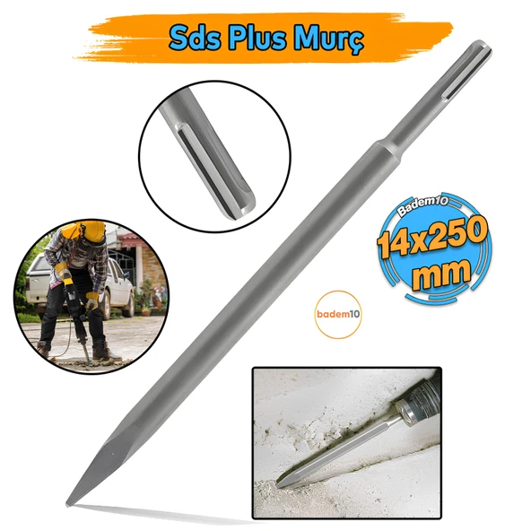 Matkap Uyumlu Sds Plus Murç Uç Kırıcı Keski Beton Kaya Taş Maden Delici Hilti Ucu 14 cm 25 cm 250 mm