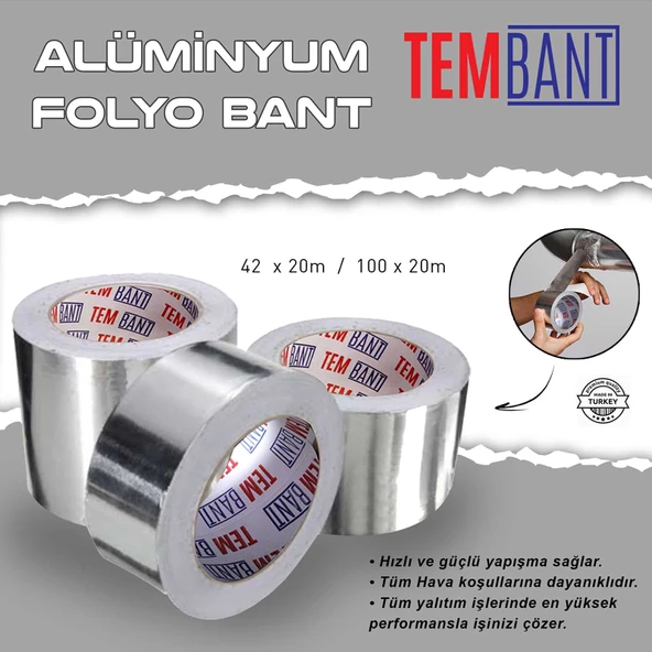 Tembant 72mm 20 Metre Alüminyum Bant