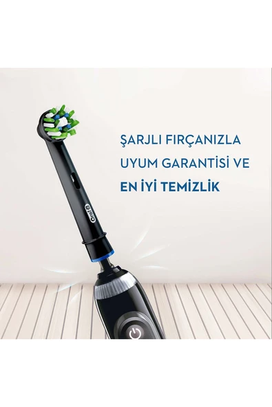 ORAL-B CROSS ACTION TESTSIEGER 3+1 EXTRA YEDEK BAŞLIK SİYAH - 5