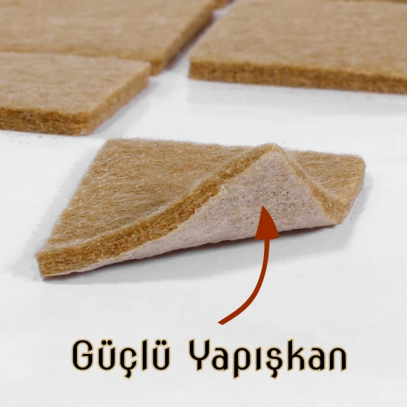 Nobel Masa Sandalye Parke Zemin Koruyucu Keçe Yapışkanlı 40x40 mm (10Lu PAKET) - 3