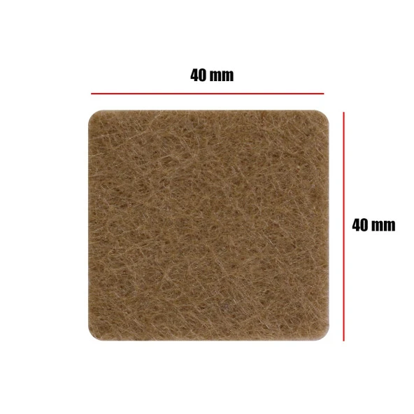 Nobel Masa Sandalye Parke Zemin Koruyucu Keçe Yapışkanlı 40x40 mm (10Lu PAKET) - 4