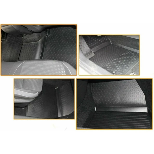 Volkswagen Caddy 4D Paspas Siyah ve Bagaj Havuzu 2011 2020 - 2