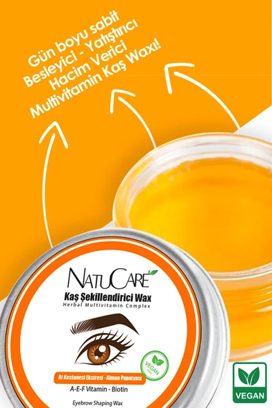 NatuCare Sabitleyici ve Parlatıcı Kaş Waxı 50ML - 3
