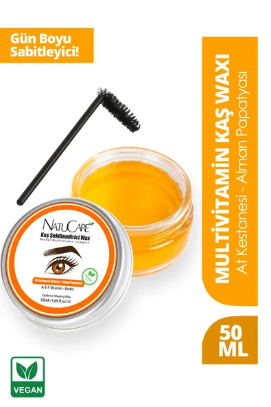 NatuCare Sabitleyici ve Parlatıcı Kaş Waxı 50ML