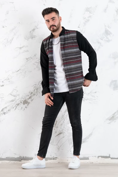 ADVANTE SLİMFİT PARÇA DESENLİ ERKEK ODUNCU GÖMLEK - Resim 2