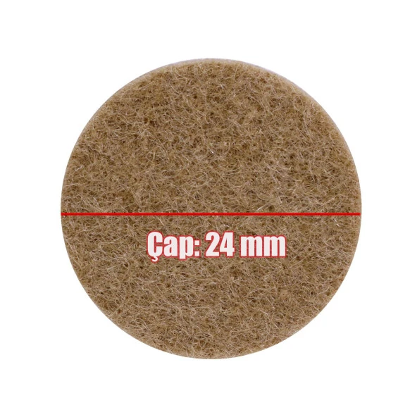 Nobel Masa Sandalye Parke Zemin Koruyucu Keçe Yapışkanlı 24 mm (32Li PAKET) - 4