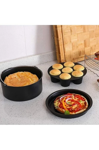 Akıllı Fritöz Airfryer Pişirme Aparatları Aksesuar Yağsız Kızartma Tavalar - 2