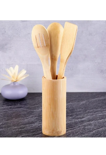 Tohana Kaşık Set Bambu Standlı THN74119