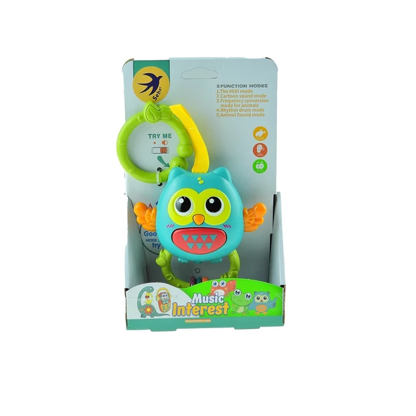 Oyuncak Baykuş Sallama Çıncın Işıklı Sesli Pilli 15 Cm - 2