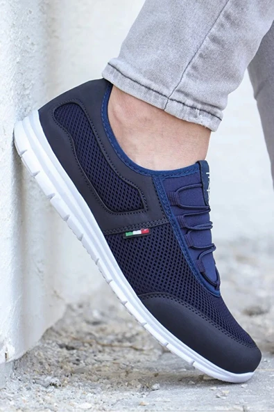 Kevın Lacivert Beyaz Rahat Taban Günlük Yürüyüş Koşu Erkek Sneaker Spor Ayakkabı KEVIN-5045 - 2
