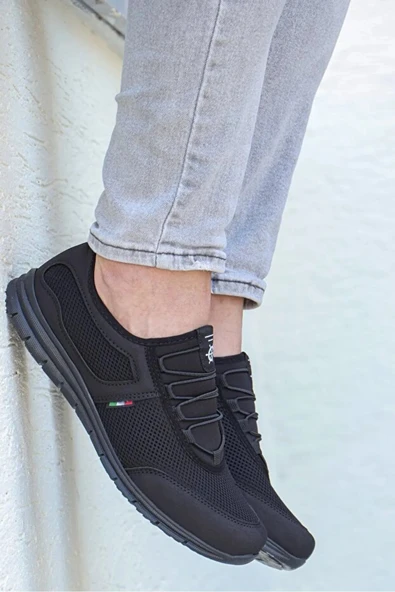 Kevın Siyah Siyah Rahat Taban Günlük Yürüyüş Koşu Erkek Sneaker Spor Ayakkabı KEVIN-5045