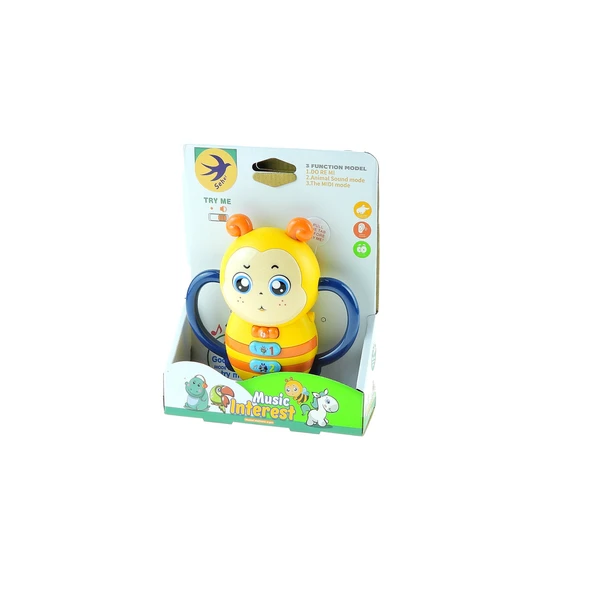 Oyuncak Arı Sevimli Arı Vızvız Işıklı sesli 15 Cm - 2