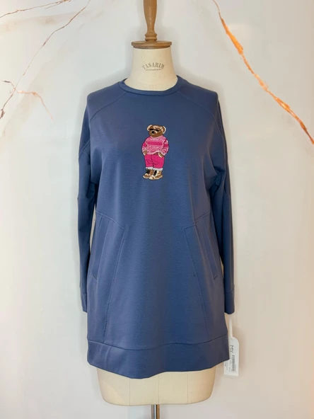 AYICIK NAKIŞLI SWEATSHİRT - 7