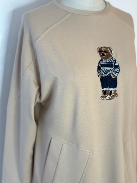 AYICIK NAKIŞLI SWEATSHİRT - 5