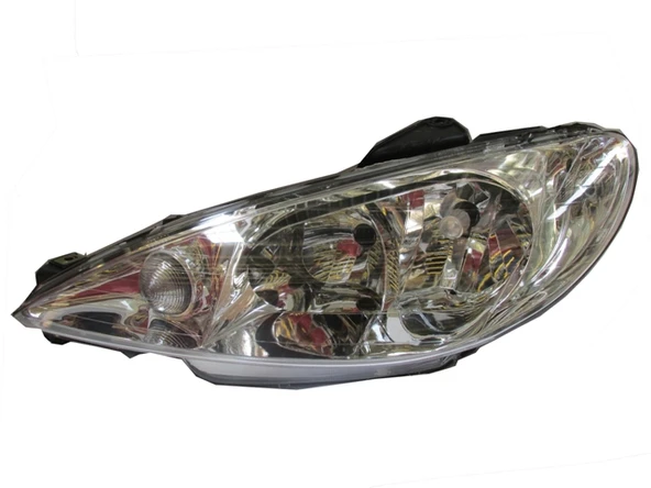 PEUGEOT 206- SD- 07/11; FAR LAMBASI SOL ELEKTRİKLİ/MOTORSUZ (ŞEFFAF CAMLI) H7/H7 (AYFAR)