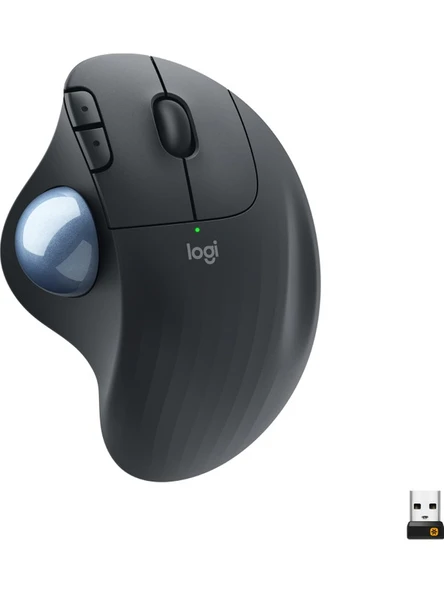 Logitech ERGO M575 Kablosuz İztopu Özellikli Konforlu Ergonomik Mouse - Siyah