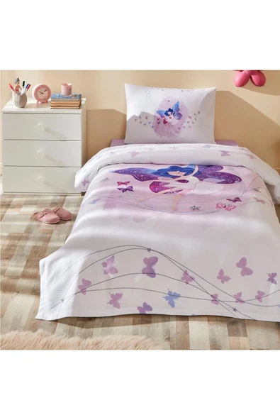 Özdilek Tek Kişilik Ranforce Pike Takımı Fairies Lila 3208