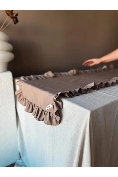 Sienna Kahve Fırfırlı Runner 50*150 cm - 2