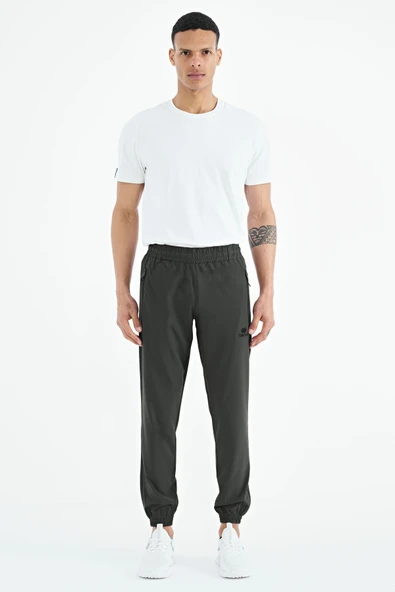 Tommy Life Haki Erkek Basic Cepli Bağcıklı Rahat Form Lastik Paça Eşofman Altı - 84826 - 4