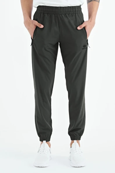 Tommy Life Haki Erkek Basic Cepli Bağcıklı Rahat Form Lastik Paça Eşofman Altı - 84826 - 3