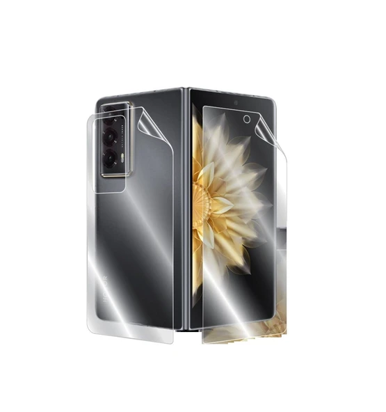 Huawei Honor Magic V2 Uyumlu Ön+Arka Body Şeffaf Ultra koruyucu Nano Jelatin