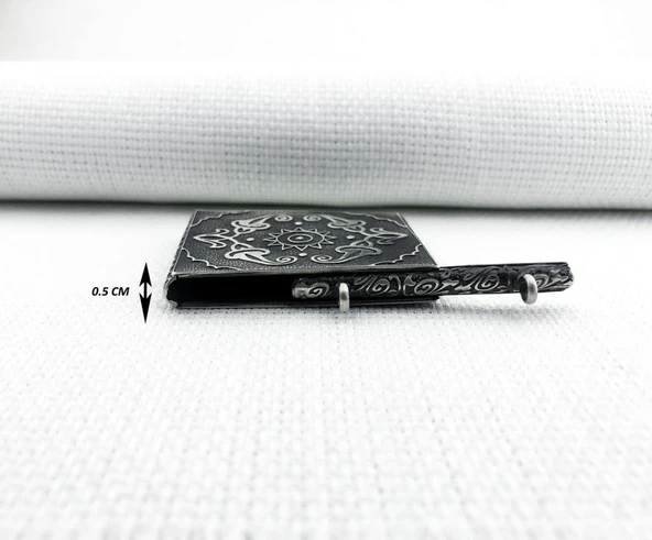 925 Ayar Güneş Simgeli Kral Zincirli Muska Kabı Kolye - Resim 4