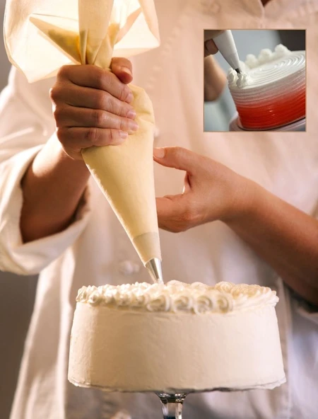 8FT Krema Duyu Büyük Boy Pasta Duyu Paslanmaz Çelik 35X18X52 mm - 2
