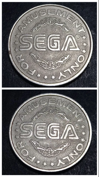 Escoines Koleksiyon 3996368016c36eb4c2 Sega Oyun Jetonu only for amusement eski jeton ürün görseli 1