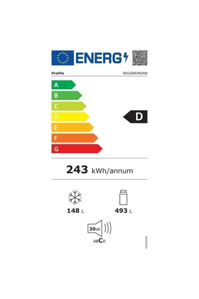 Bd2086wdan D Enerji Sınıfı 641 Lt Nofrost Üstten Donduruculu Buzdolabı - 7