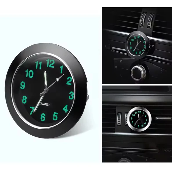Alfalink AS-W Mini Yapışkanlı+Izgaralı Araç İçi Saat - 3