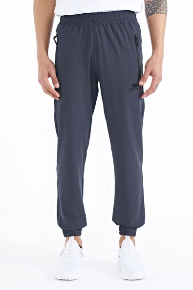 Tommy Life Antrasit Erkek Basic Cepli Bağcıklı Rahat Form Lastik Paça Eşofman Altı - 84826 - 6
