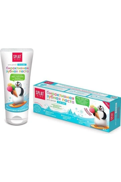 Splat Meyveli Dondurma Tadında 2-6 Yaş Çocuk Diş Macunu 50 Ml - 6