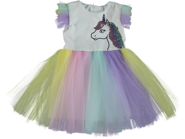 test ürün Baskılı UNICORN Kız Elbise 1/8 yaş