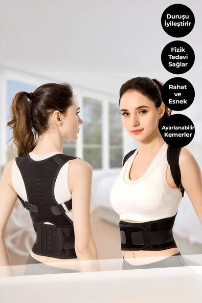 Manyetik Dik Duruş, Ortopedik, Kamburluk Önleyici Bel, Sırt, Omuz Korsesi (EX-72 ) - 2
