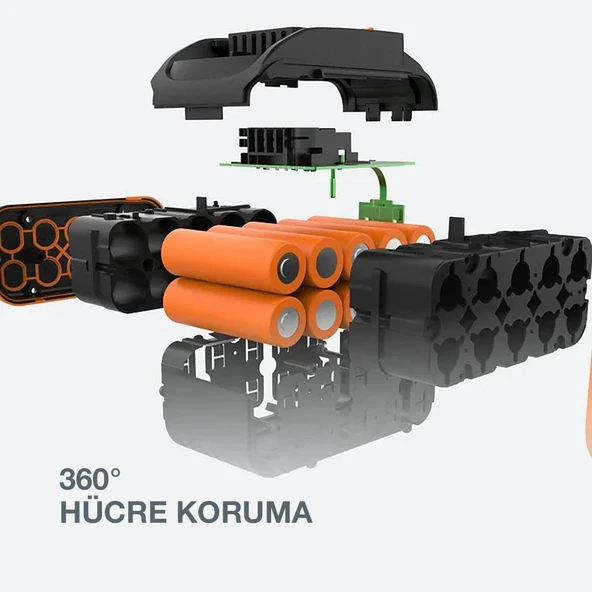 WORX WA3644 20Volt 4.0Ah. Li-ion PowerShare Pro Yedek Akü - 8