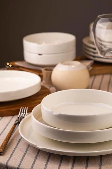 Kütahya Porselen Bone Chef Taste Of 18 Parça 6 Kişilik Yemek Takımı