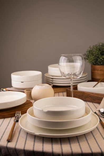 Kütahya Porselen Bone Chef Taste Of 18 Parça 6 Kişilik Yemek Takımı - 3