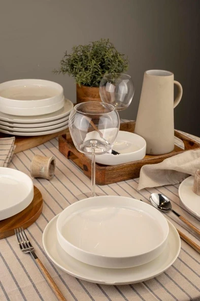 Kütahya Porselen Bone Chef Taste Of 18 Parça 6 Kişilik Yemek Takımı - 6